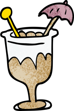 Bir insan tarafından çizilmiş karalama kokteyli.