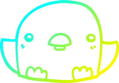 Bir insan tarafından çizilmiş bir karikatür hatunun soğuk gradyan çizimi