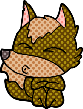 Bir insan tarafından çizilmiş bir kurt düdüğü.