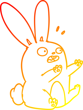 Bir insan tarafından çizilmiş bir çizgi filmin sıcak gradyan çizimi.