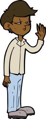 Bir insan tarafından çizilmiş kibirli çocuk.