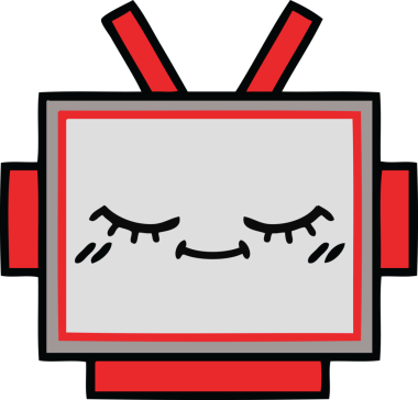 Bir insan tarafından çizilmiş güzel bir robot kafası karikatürü.