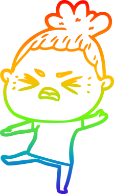 Bir insan tarafından çizilmiş kızgın bir karikatür çizimi.