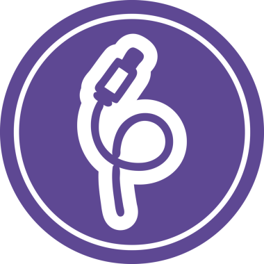 elektrik prizi dairesel simgesi bir insan tarafından çizilmiş