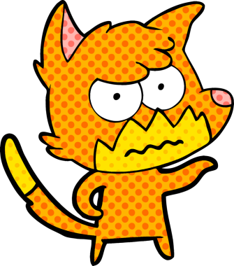 Bir insan tarafından çizilmiş bir tilki.