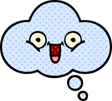 Bir insan tarafından çizilmiş bir düşünce baloncuğunun çizgi roman tarzı