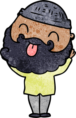 Bir insan tarafından çizilmiş sakallı bir adam.