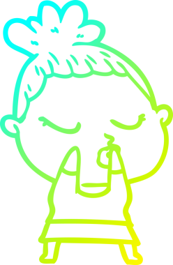 Bir insan tarafından çizilmiş soğuk bir çizgi film çizimi.