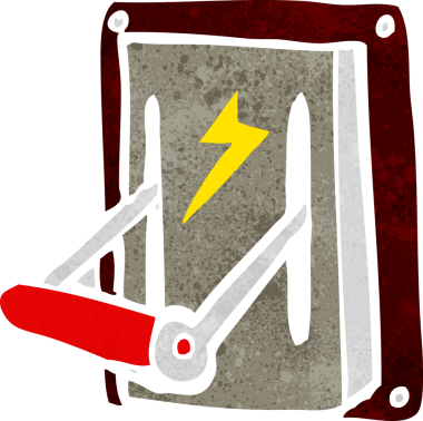 bir insan tarafından çizilmiş karikatür endüstriyel makine kolu