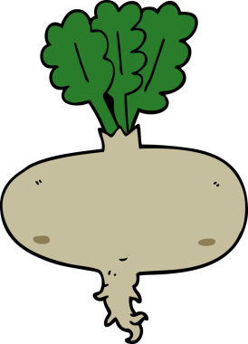 Bir insan tarafından çizilmiş pancar kökü.