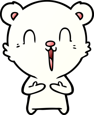 Bir insan tarafından çizilmiş kutup ayısı karikatürü