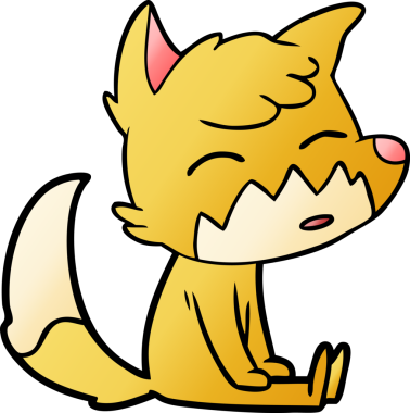 Bir insan tarafından çizilmiş tilki çizimi.