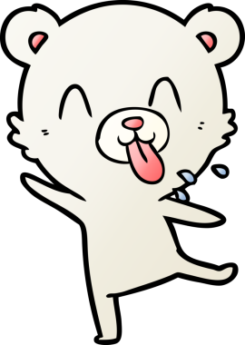 kaba karikatür kutup ayısının insan tarafından çizilmiş dili.