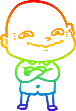 Gökkuşağı gradyan çizimi bir insan tarafından çizilmiş ürkütücü bir çizgi.