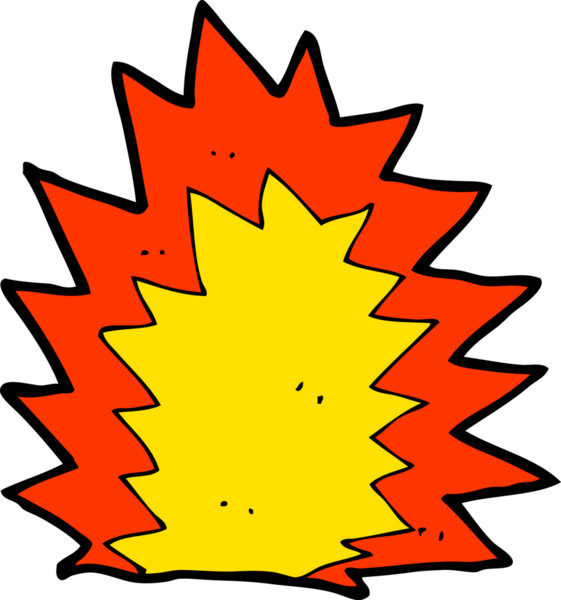 bir insan tarafından çizilen çizgi film patlaması