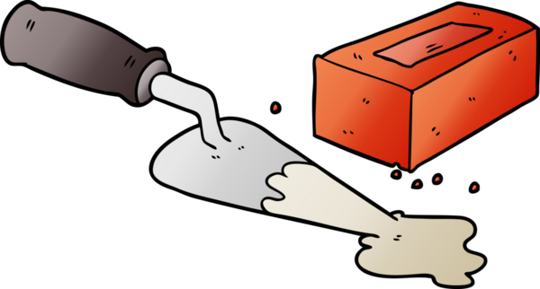 Bir insan tarafından çizilmiş tuğla karikatürler.