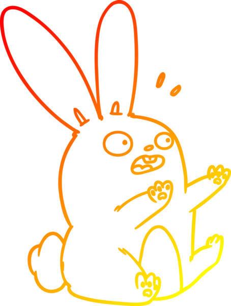 Bir insan tarafından çizilmiş bir çizgi filmin sıcak gradyan çizimi.