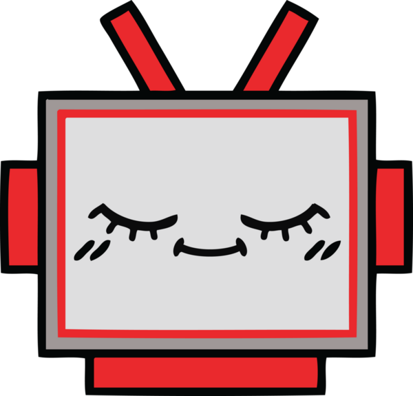 Bir insan tarafından çizilmiş güzel bir robot kafası karikatürü.