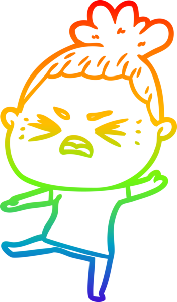 Bir insan tarafından çizilmiş kızgın bir karikatür çizimi.