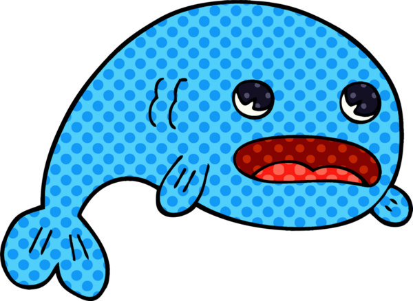 Bir insan tarafından çizilmiş bir balık karalaması.