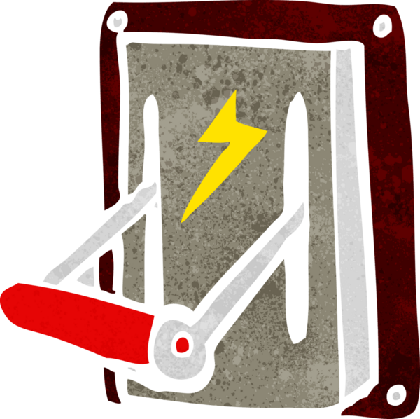 bir insan tarafından çizilmiş karikatür endüstriyel makine kolu