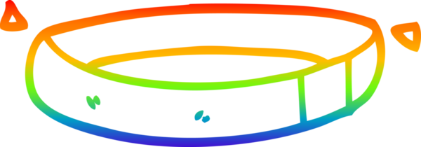 gökkuşağı gradyan çizgi çizimi bir insan tarafından çizilmiş bir köpek tasması