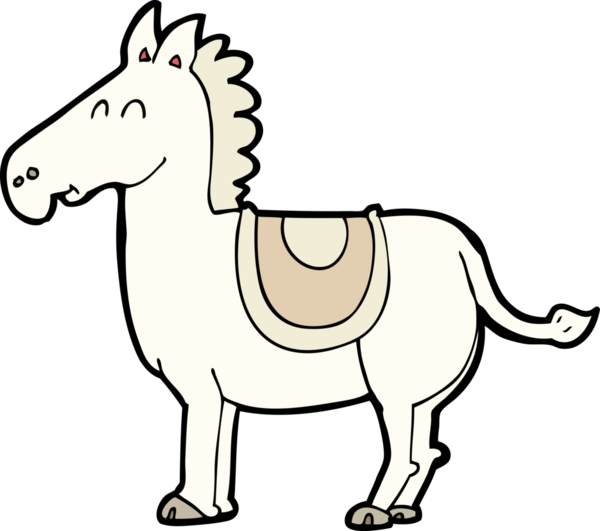 Bir insan tarafından çizilmiş çizgi film eşeği.