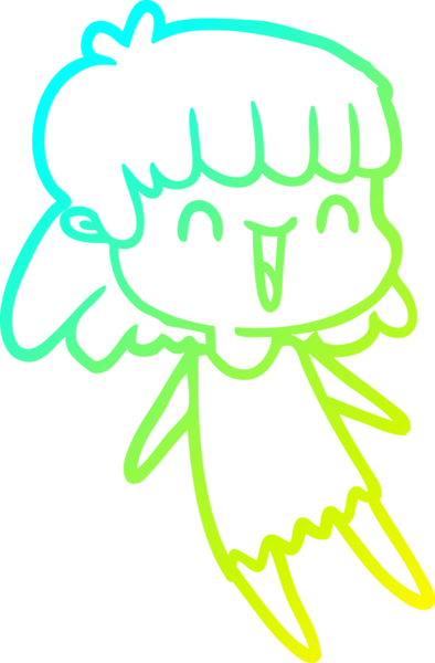 Bir insan tarafından çizilmiş bir karikatür kadın çizimi.