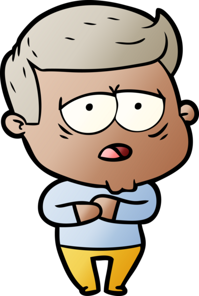 Bir insan tarafından çizilmiş yorgun bir adam.