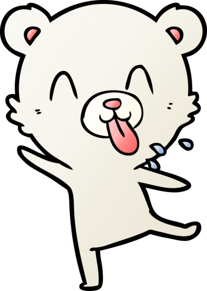 kaba karikatür kutup ayısının insan tarafından çizilmiş dili.