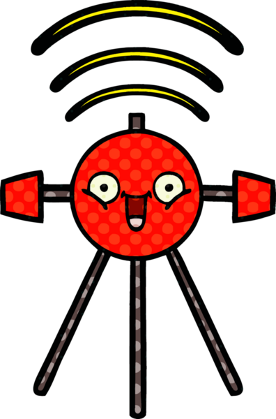 Bir insan tarafından çizilmiş bir uydunun çizgi roman tarzı