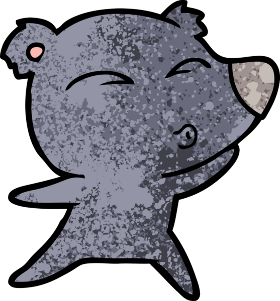 bir insan tarafından çizilmiş bir karikatür ıslık ayısı