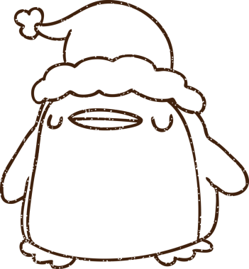 Bir insan tarafından çizilmiş Noel Pengueni Kömürü Çizimi