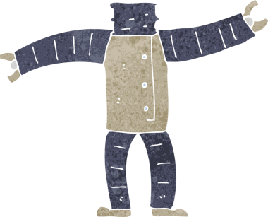 karikatür robot vücudu (bir insan tarafından çizilmiş ve eşleştirilmiş karikatürler)