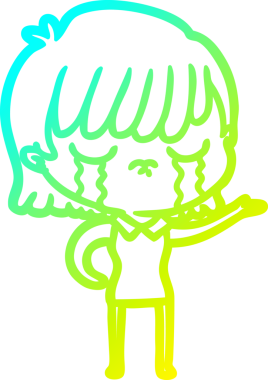 Bir insan tarafından çizilmiş ağlayan bir karikatür çizimi.