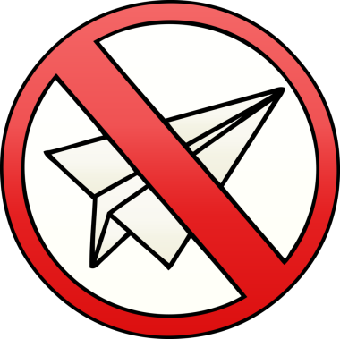 Bir insan tarafından çizilmesine izin verilmeyen kağıttan uçaklar.