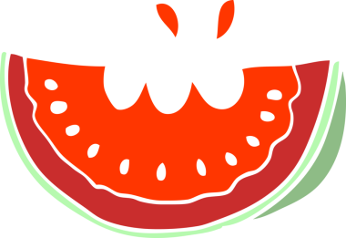 Bir insan tarafından çizilmiş karpuz karpuzu.