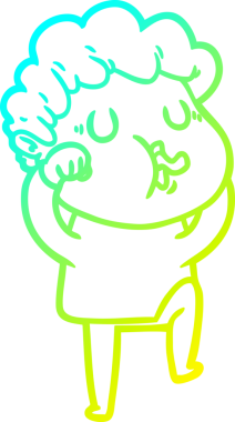 Bir insan tarafından çizilmiş bir çizgi film karakterinin çizimi.