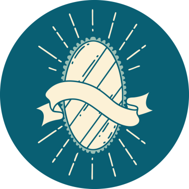 Bir insan tarafından çizilmiş dövme stili parlak aynanın simgesi