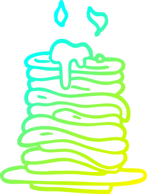 Bir insanın çizdiği krep yığınının soğuk gradyan çizgisi.