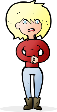 Bir insan tarafından çizilmiş endişeli bir karikatür.