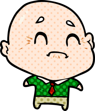 Bir insan tarafından çizilmiş yaşlı adam çizgi filmi.