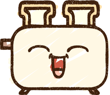 Bir insan tarafından çizilen tost makinesi tebeşiri