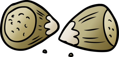 Bir insan tarafından çizilmiş fındıklı çizgi film.