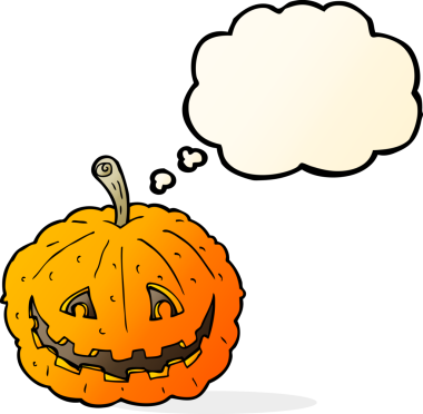 Bir insan tarafından çizilmiş düşünce baloncuğuyla sırıtan çizgi film.