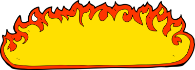 Bir insan tarafından çizilmiş çizgi film ateş sınırı