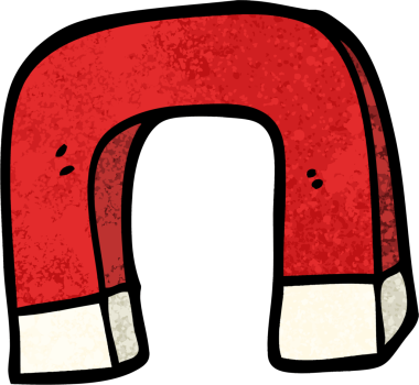 Bir insan tarafından çizilmiş grunge desenli çizim çizgi film mıknatısı