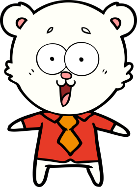 Bir insan tarafından çizilmiş kutup ayısı karikatürü