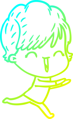 Bir insan tarafından çizilmiş gülen bir karikatür çizimi.