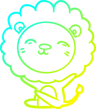 Bir insan tarafından çizilmiş karikatür aslanı çizimi.